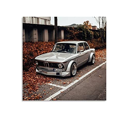 Auto-Poster BMW 2002, dekoratives Gemälde, Leinwand, Wandkunst, Wohnzimmer, Poster, Schlafzimmer, Gemälde, 30 x 30 cm von ZHUTOU