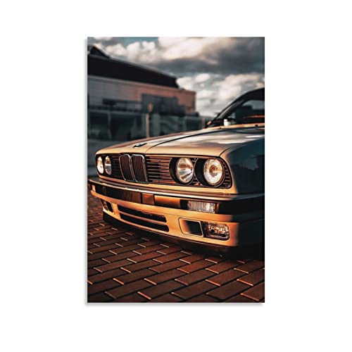 ZHUTOU Auto-Poster BMW E30 M3, dekoratives Gemälde, Leinwand, Wandkunst, Wohnzimmer, Poster, Schlafzimmer, Gemälde 30 x 45 cm von ZHUTOU