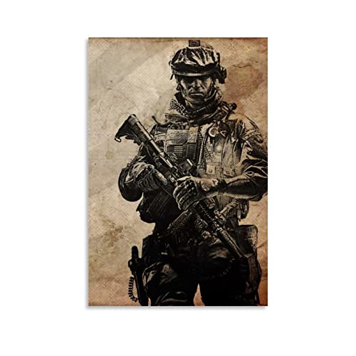 Kunstdruck auf Leinwand, Motiv: Soldaten in Camouflage, 40 x 60 cm von ZHUTOU