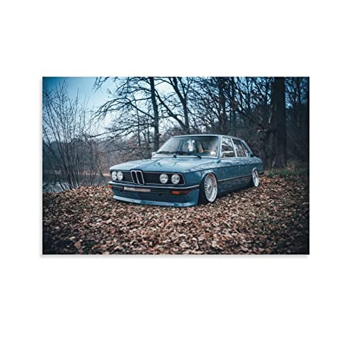 ZHUTOU Auto-Poster BMW E12, Leinwand-Kunst, Poster und Wandkunst, Bilddruck, modernes Familien-Schlafzimmer, Deko-Poster, 40 x 60 cm von ZHUTOU