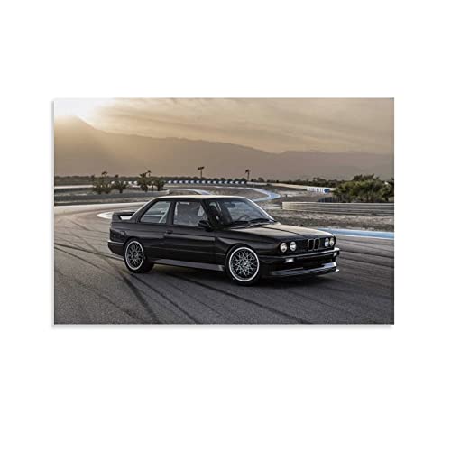 ZHUTOU Auto-Poster BMW E30 M3, Leinwand-Kunst, Poster und Wandkunst, Kunstdruck, modernes Familien-Schlafzimmer, Deko-Poster, 60 x 90 cm von ZHUTOU