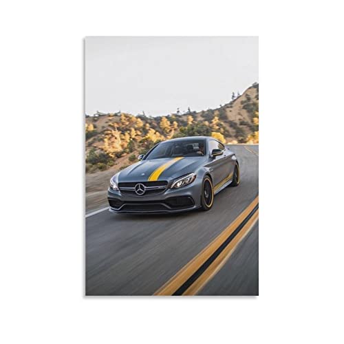 ZHUTOU Auto-Poster Mercedes Benz C63 Amg Leinwand-Kunst-Poster und Wandkunstdruck, modernes Familien-Schlafzimmer-Dekoration, Poster, 20 x 30 cm von ZHUTOU