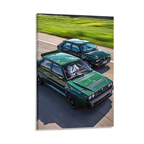 ZHUTOU Auto-Poster "The Lancia Delta" Integrale Leinwand-Kunstposter und Wandkunstdruck, modernes Familien-Schlafzimmer-Dekoration, Poster, 50 x 75 cm von ZHUTOU