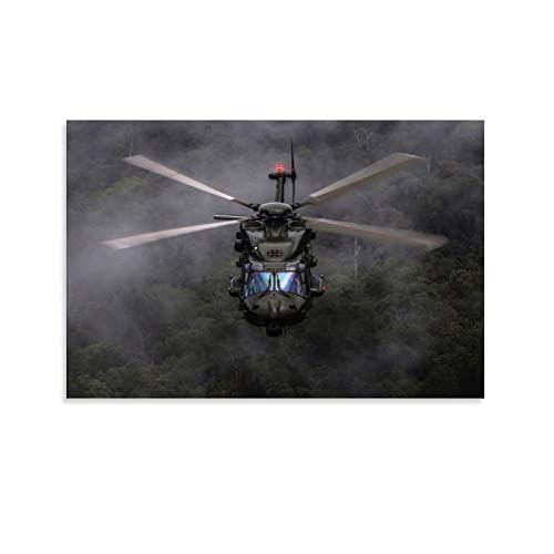 ZHUTOU NATO Industrial NH90 Hubschrauber-Leinwand-Kunstposter und Wandkunstdruck, modernes Familienschlafzimmer, Dekor-Poster, 60 x 90 cm von ZHUTOU