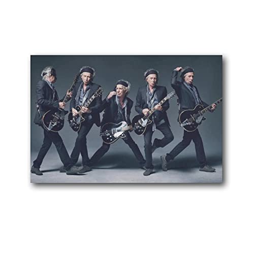 Keith Richards Poster Rock and Roll Hall of Fame Retro-Poster Leinwand Kunst Poster und Wandkunst Bild Druck Moderne Familie Dekor Poster 50 x 76 cm von ZHUYING