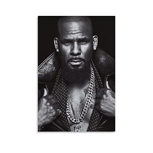 R. Kelly Poster Stern Poster für Wand Vintage Musik Poster Sänger Poster Kunst Poster Leinwand Malerei Dekor Wanddruck Foto Zuhause Modern Deko Po von ZHUYING