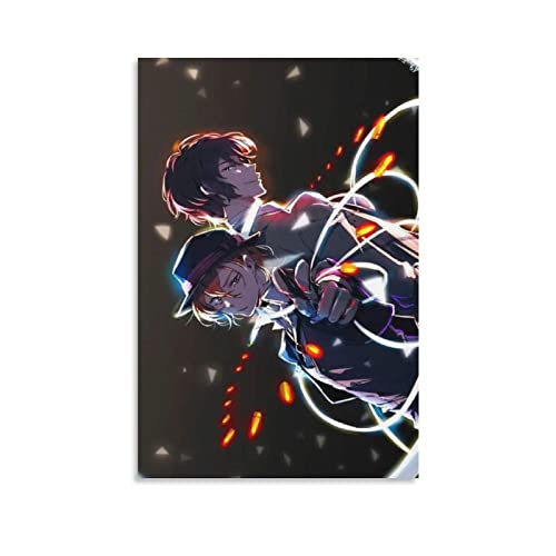 ZHUYING Anime-Poster Bungo Stray Dogs Chuuya Nakahara Dazai Osamu Poster Druck Kunst Wandbild Leinwand Poster Moderne Schlafzimmer Dekor 30 x 45 cm von ZHUYING