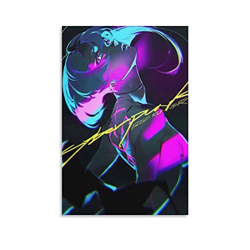 ZHUYING Cyberpunk Edgerunners Poster, beliebte Anime-Poster, Kunstwerke, Bilddruck, Poster, Wandkunst, Malerei, Leinwand, Dekoration, Heimposter, 50 x 75 cm von ZHUYING