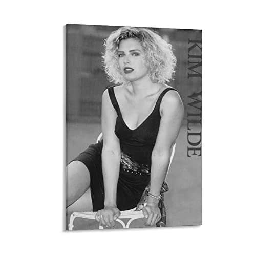 ZHUYING Kim Wilde Poster Sänger Poster Rock and Roll Poster Stern Poster Sexy Gril Poster Wandkunst Poster Scrollen Leinwand Malerei Bild Wohnzimmer Dekor Zuhause von ZHUYING