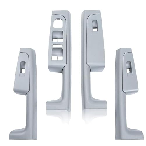 ZHUYRT 4 Stück beige grau schwarz vorne hinten Innentürgriff Armlehne Rahmen Schalter Bedienfeld Verkleidung 3TD867157 / passend for Skoda Superb 2008–2013(Grey set) von ZHUYRT