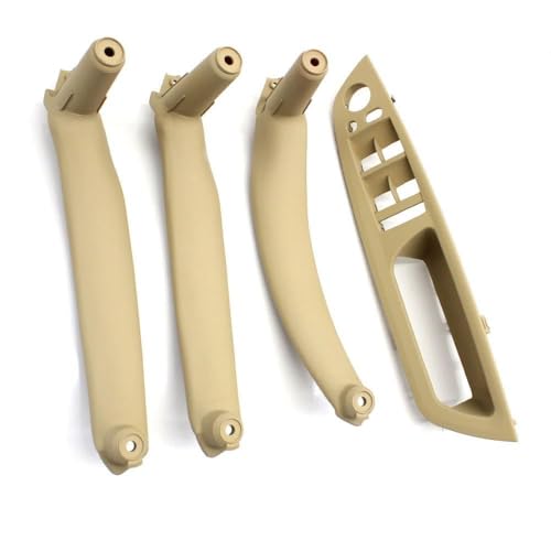 ZHUYRT 4PCS Kit LHD RHD Innere Fahrer Tür Fenster Schalter Armlehne Abdeckung Pull Griff Ersatz/Fit for BMW X5 x6 E70 E71 E72 2007-2013(Beige RHD 4PCS) von ZHUYRT