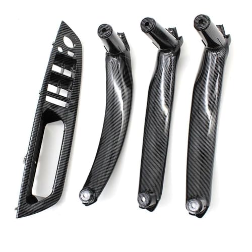 ZHUYRT 4PCS Kit LHD RHD Innere Fahrer Tür Fenster Schalter Armlehne Abdeckung Pull Griff Ersatz/Fit for BMW X5 x6 E70 E71 E72 2007-2013(Carbon LHD 4PCS) von ZHUYRT