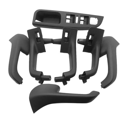 ZHUYRT 7PCS Schwarz Innen Griff Tür Greifen Fenster Schalter Lünette Abdeckung/Fit for Golf 5 Gti-MK5 Jetta Innere Armlehne 1K 0 868 040B von ZHUYRT