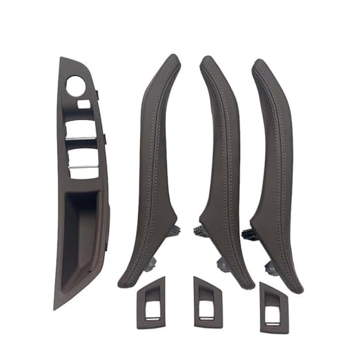 ZHUYRT Auto-Innenraum-Leder-Innentürgriff-Panel-Zug-Trim-Abdeckung/passend for BMW 5er F10 F11 F18 520i 523i 525i 528i 535i(LHD Moka) von ZHUYRT