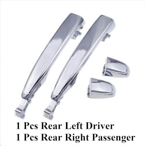 ZHUYRT Chrom-Außentürgriff vorne oder hinten, linker Fahrer oder rechter Beifahrer/Passend for Toyota Alphard MNH10 2003–2008, Noah Voxy 2001–2007 Car Exterior Door Handles(2Pcs Rear LH RH Kit) von ZHUYRT