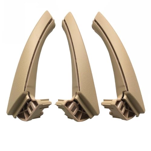 ZHUYRT LHD RHD Vorne Hinten Links Rechts Innen 3 Beifahrertürgriffe Komplettset/Passend for BMW 3er E90 E91 E92 316i 318i 320 325 328i Auto Innenraum Innentürgriff(LHD Beige Set) von ZHUYRT