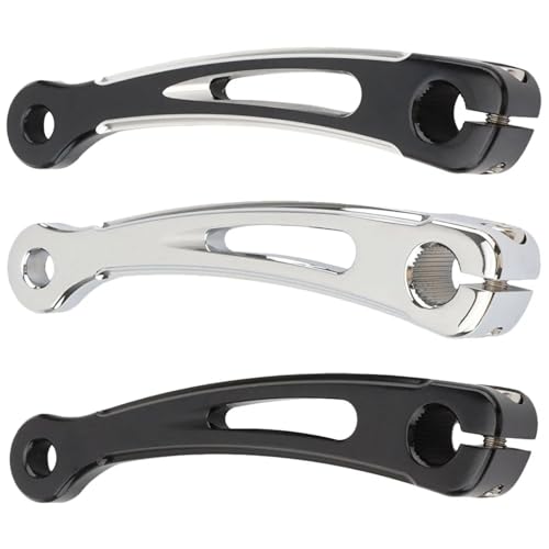 ZHUYRT Motorcycle gear lever 5,6 Zoll CNC-Aluminiumlegierung-Motorrad-Schalthebel/Passend for Harley-Davidson Softail Slim/Cross Bones/Fat Boy/Deluxe 1986-2017(Silver) von ZHUYRT