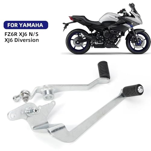 ZHUYRT Motorcycle gear lever Linker Schalthebel/Passend for YAMAHA XJ6 N/S XJ6N XJ6S Diversion FZ-6R FZ6R Motorradgetriebe Fersenschalthebel rechtes Fußbremspedal(Shifter and Brake) von ZHUYRT