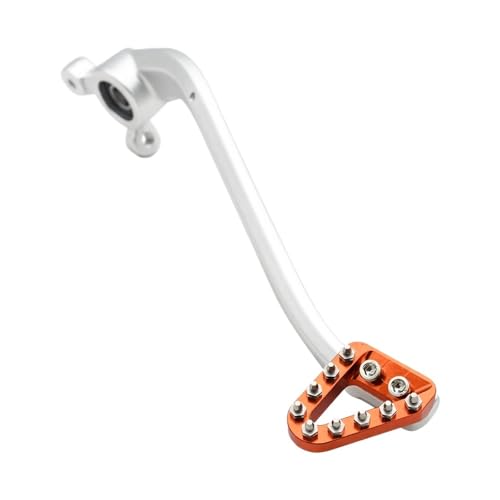 ZHUYRT Motorcycle gear lever Motorrad-Hinterradbremspedalhebel aus geschmiedetem Aluminium/passend for KTM SX SXF EXC EXCF XC XCW XCF XCFW TPI SIX DAYS 125-500 2008-2016 2015(01 Silver Orange) von ZHUYRT