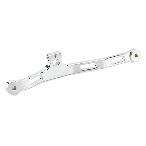 ZHUYRT Motorcycle gear lever Motorrad-Mittelsteuerung, Fersen-/Zehenschalthebel, CNC-Aluminium/passend for Harley Dyna Fat Street Bob Low Rider Super Wide Glide 1991–2017(Chrome) von ZHUYRT