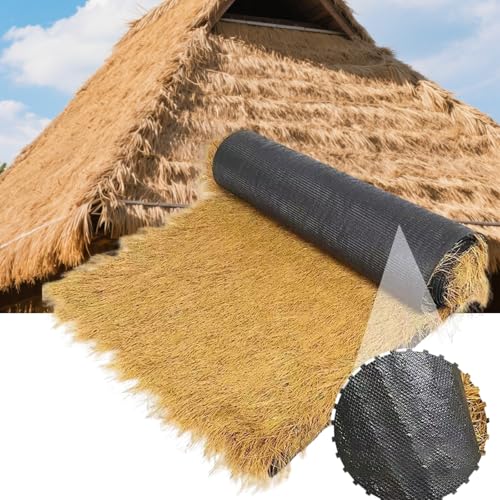 ZHWFDC Kunstfilzrollen, Kunstrasen, Kunstfilz. Im Tropischen Stil, Geeignet Für Tiki-bar-dachgartenzäune, Schuppendekorationen Und Pavillons Am Meer(Size:0.5 * 1m) von ZHWFDC