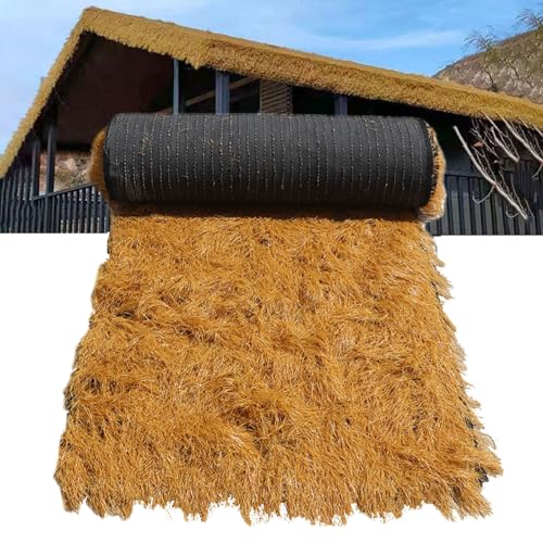 ZHWFDC Synthetisches Strohgrasdach, Mexikanische Künstliche Strohrolle Für Tiki-bar-hüttenparty-gartenzaun, Kommerzielle Kunst-DIY-kunsthandwerk, Palapa-reetdach(Size:0.5 * 15m) von ZHWFDC