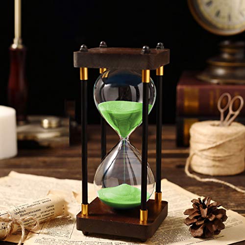 Sanduhr,Sanduhren Timer 45 Minuten Retro Sanduhr Zahnputzuhren für Kinder Home Decoration Geschenk 8 Farben Dekoration für Zimmer Geburtstag Tee Kaffee Tabelle Bücherregal Schulspiel Ornament von ZHXQ