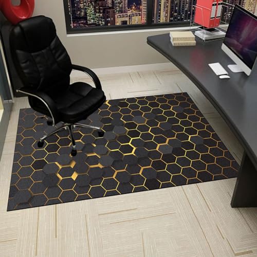 ZHXQ 160 x 200 cm Schreibtischstuhl Unterlage, Bodenschutzmatte für Hartböden, Bürostuhl Unterlage, Gaming Bodenschutzmatte, Bürostuhlunterlage, Gaming Teppich für Laminat, Parkett und Hartböden von ZHXQ