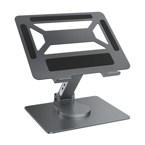 Laptop-StäNder for Schreibtisch Mit 360° Drehbarer Basis Ergonomisch Verstellbar Tragbar Notebook-StäNder Riser-Halter Computer-StäNder(Gray) von ZHXQRP
