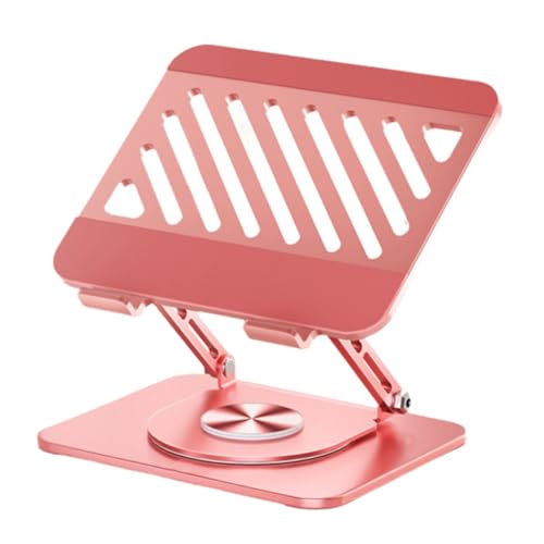 Verstellbarer Laptop-StäNder Mit Um 360 Grad Drehbarer Basis Tragbarer Laptop-ErhöHung Ergonomischer Laptop-ErhöHung Doppelter Drehschaft(Pink) von ZHXQRP