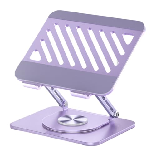 ZHXQRP Verstellbarer Laptop-StäNder Mit Um 360 Grad Drehbarer Basis Tragbarer Laptop-ErhöHung Ergonomischer Laptop-ErhöHung Doppelter Drehschaft(Purple) von ZHXQRP
