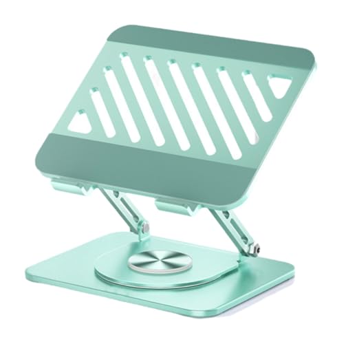 ZHXQRP Verstellbarer Laptop-StäNder for Den Schreibtisch Tragbare Laptop- ErhöHung Mit Um 360° Drehbarer Basis Faltbarer Notebook-Computer-Halter(Green) von ZHXQRP