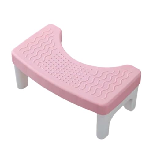 ZHXQRP Abnehmbare Toilettenpolster Hilft Bei Verstopfung Kunststoff Fußstuhl zur Verbesserung der Toilettenhaltung Ergonomischer rutschfest und Langlebig(Pink) von ZHXQRP