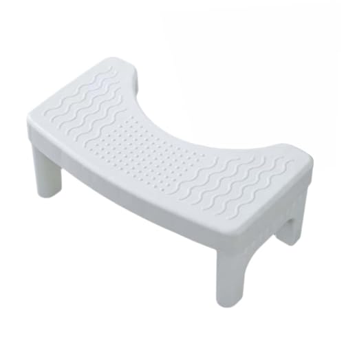 ZHXQRP Abnehmbare Toilettenpolster Hilft Bei Verstopfung Kunststoff Fußstuhl zur Verbesserung der Toilettenhaltung Ergonomischer rutschfest und Langlebig(White) von ZHXQRP