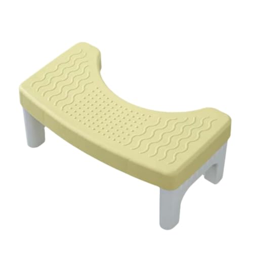 ZHXQRP Abnehmbare Toilettenpolster Hilft Bei Verstopfung Kunststoff Fußstuhl zur Verbesserung der Toilettenhaltung Ergonomischer rutschfest und Langlebig(Yellow) von ZHXQRP