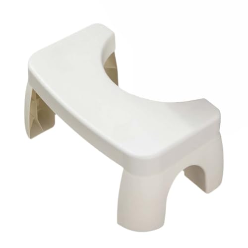 ZHXQRP Abnehmbare Wc-Fußhocker Tritthocker Perfekte Höhe für Die Empfohlene Haltung Hilft Bei Verstopfung Toilette Fußhocker Rutschschutz(White) von ZHXQRP
