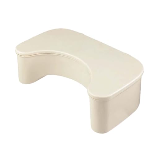 ZHXQRP Aufbewahrbarer Toilettenfußhockel Perfekte Höhe für Die Empfohlene Haltung Toilette Fußhocker zur Verbesserung der Toilettenhaltung(Cream) von ZHXQRP