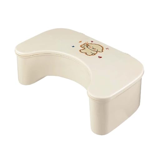 ZHXQRP Aufbewahrbarer Toilettenfußhockel Perfekte Höhe für Die Empfohlene Haltung Toilette Fußhocker zur Verbesserung der Toilettenhaltung(Cream Puppy) von ZHXQRP