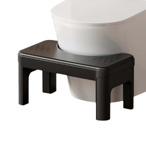 ZHXQRP Aufnehmbarer Toilettenfußhockel WC Hocker für die Empfohlene Haltung Hilft Bei Verstopfung WC-Fußhocker Tritthocker rutschfest und Langlebig(Black) von ZHXQRP