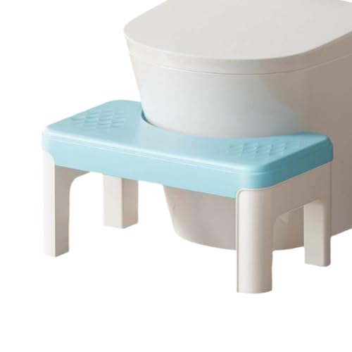 ZHXQRP Aufnehmbarer Toilettenfußhockel WC Hocker für die Empfohlene Haltung Hilft Bei Verstopfung WC-Fußhocker Tritthocker rutschfest und Langlebig(Blue) von ZHXQRP