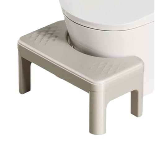 ZHXQRP Aufnehmbarer Toilettenfußhockel WC Hocker für die Empfohlene Haltung Hilft Bei Verstopfung WC-Fußhocker Tritthocker rutschfest und Langlebig(Khaki White) von ZHXQRP