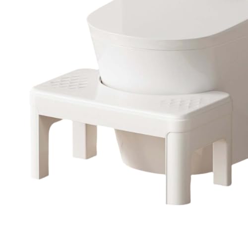 ZHXQRP Aufnehmbarer Toilettenfußhockel WC Hocker für die Empfohlene Haltung Hilft Bei Verstopfung WC-Fußhocker Tritthocker rutschfest und Langlebig(White) von ZHXQRP