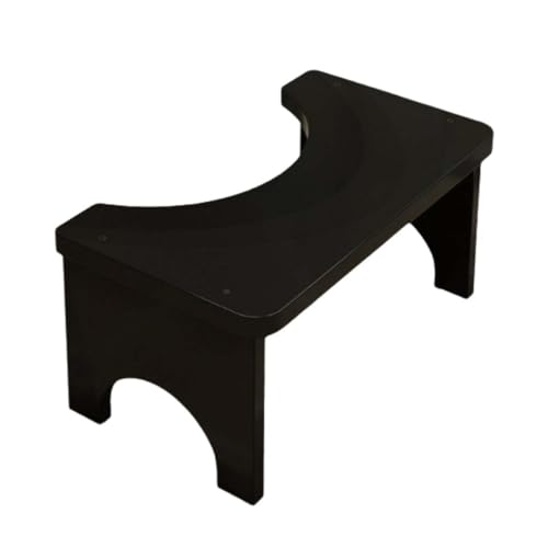 ZHXQRP Bambus Toilette Fußhockel Hilft Verstopfung zu Verhindern Blähungen für Erwachsene und Kinder Anti-Rutsch WC Hocker(Black Color) von ZHXQRP