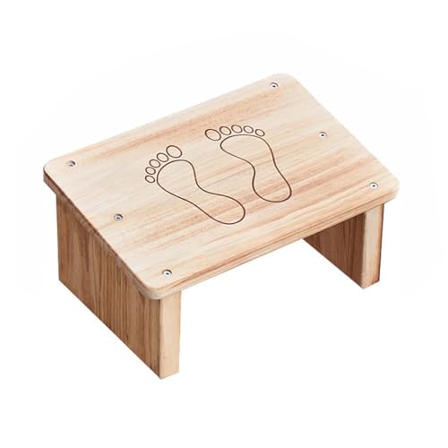 ZHXQRP Fußbank Toiletten Hocker für Heimgebrauch zu Installieren Robuste Toilettenfußhockel Gegen Verstopfung Blähungen Toilette Fußhocker(Light Baking - high and Low Step) von ZHXQRP