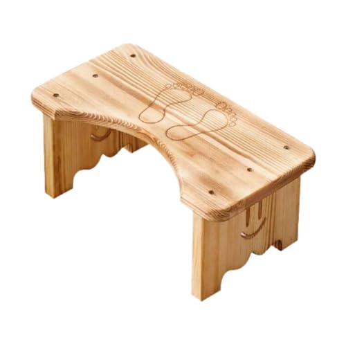 ZHXQRP Fußbank Toiletten Hocker für Heimgebrauch zu Installieren Robuste Toilettenfußhockel Gegen Verstopfung Blähungen Toilette Fußhocker(Smiling face - Light Baked Color) von ZHXQRP