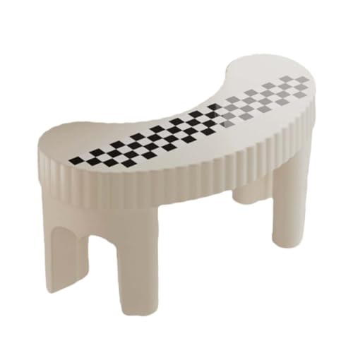 ZHXQRP Fußstuhl Ergonomischer zur Verbesserung der Toilettenhaltung Hilft Bei Verstopfung Toilettenfußhockel Anti-Rutsch(Cream-Plaid Style) von ZHXQRP