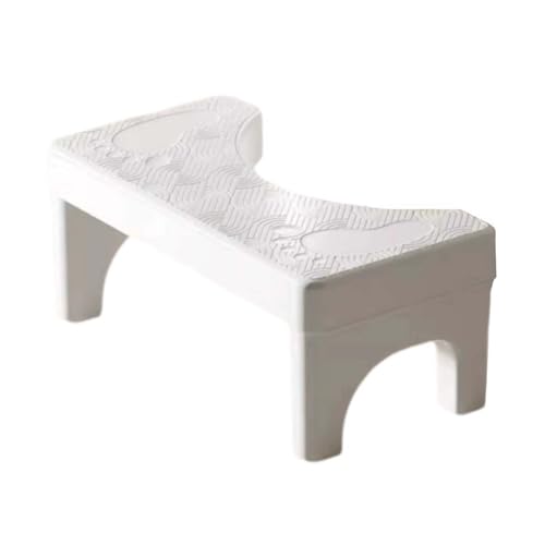 ZHXQRP Klappbarer Toilettenfußhockel 35 Grad Strapazierfähiger C-förmiger Kein Platz Toilette Fußhocker für Erwachsene Geeignet(White) von ZHXQRP