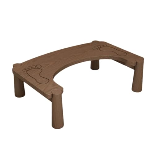 ZHXQRP Physiologischer Toilettenhocker aus Holz 35 Grad Strapazierfähiger C-Förmiger Hocker Hilft Bei Verstopfung für Erwachsene Geeignet(Walnut Color) von ZHXQRP