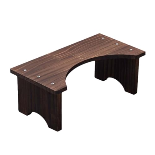 ZHXQRP Robuste Toilettenfußhockel zur Verbesserung der Toilettenhaltung Verstopfung Verhindern WC-Trittbrett aus Holz für Badezimmer(Charcoal Grill Color) von ZHXQRP
