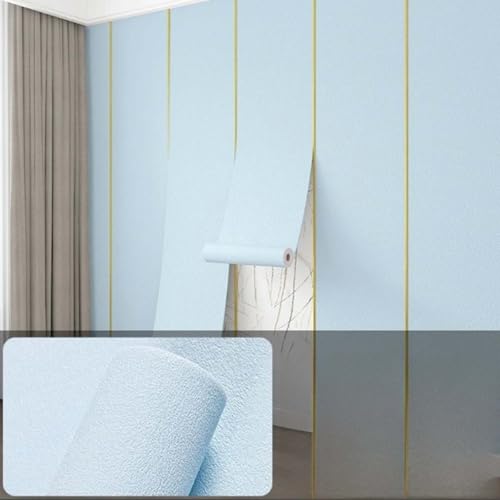 ZHXQRP Selbstklebend Abnehmbar Aufkleber für Wohnzimmer Schlafzimmer Sofa Hintergrund Wanddekoration Dekorative Folie(Blue,0.5 * 2.8m/1.64 * 9.18ft) von ZHXQRP